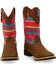 Image #2 - Blazin Roxx Girls' Camilla Serepa Boots - Square Toe , Medium Brown, hi-res