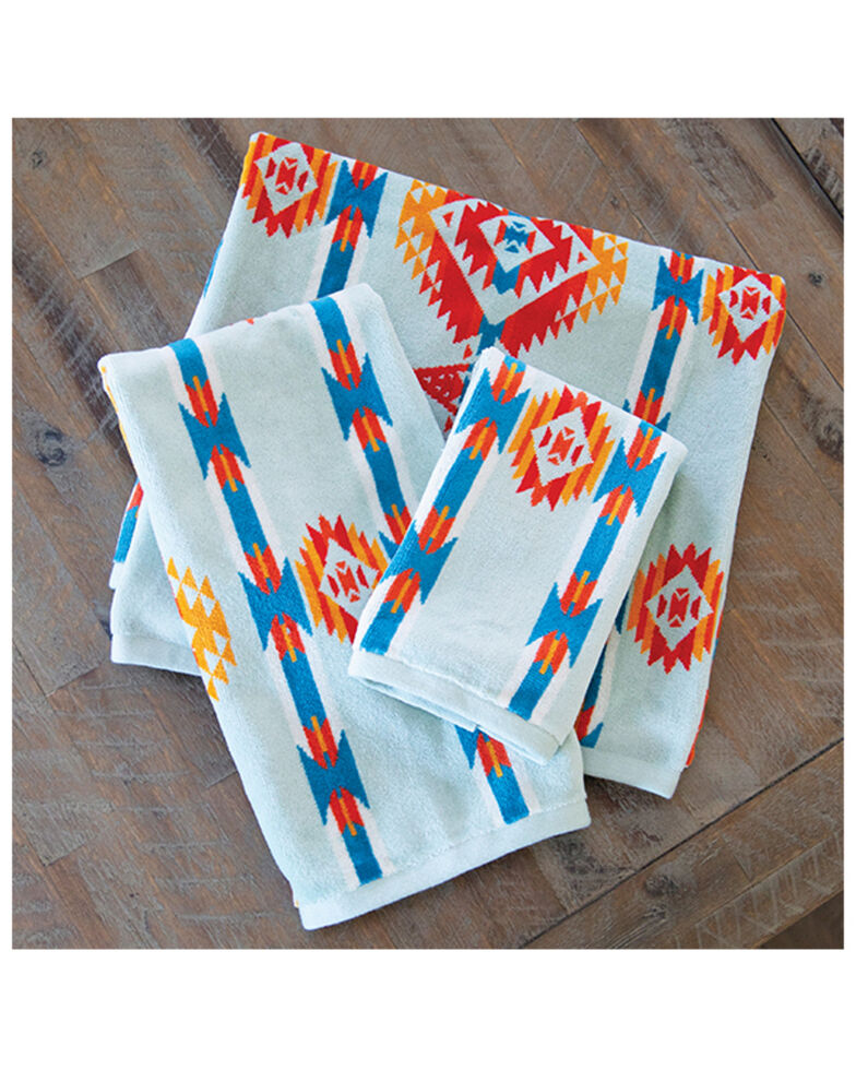 Carstens Home Rowan Southwestern Print Bath Towel, Blue, hi-res