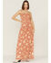Image #1 - Z&L Women's Sophia Paisley Print Smocked Sleeveless Maxi Dress, Mauve, hi-res