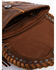 Shyanne Women's Embroidered Boot Stitch Crossbody Bag, Brown, hi-res