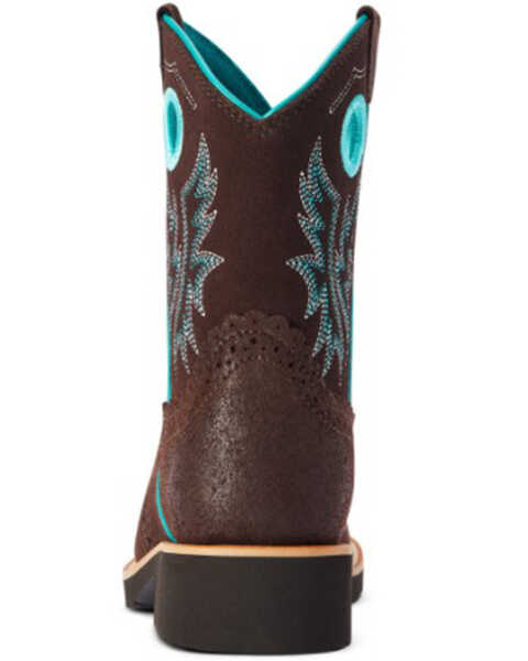 Image #3 - Ariat Youth Girls' Fatbaby Western Boots - Round Toe , Brown, hi-res