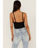 Idyllwind Women's Crystal Spring Rib Lace Top, Black, hi-res