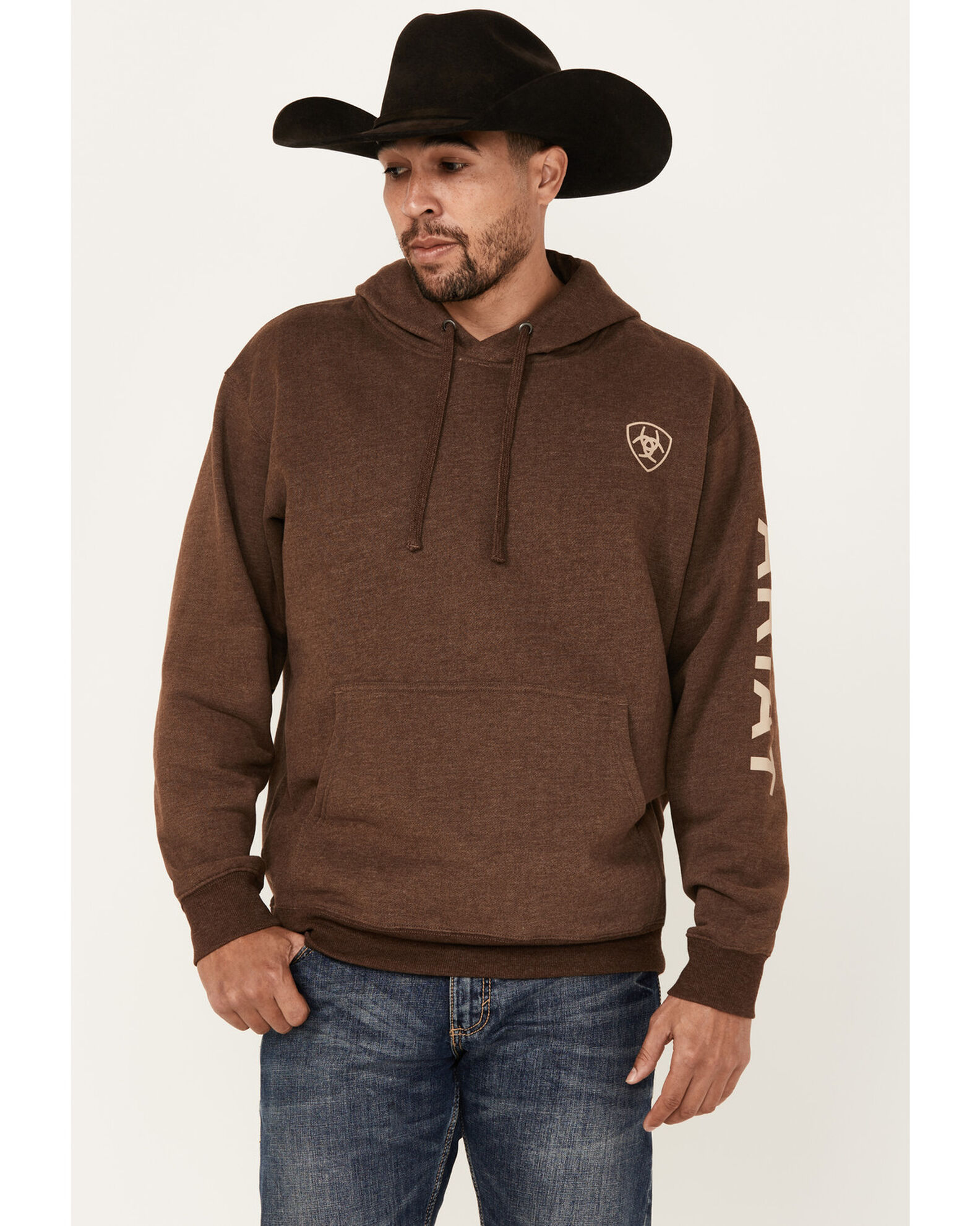 Ariat Men s Logo Print Hooded Sweatshirt Sheplers