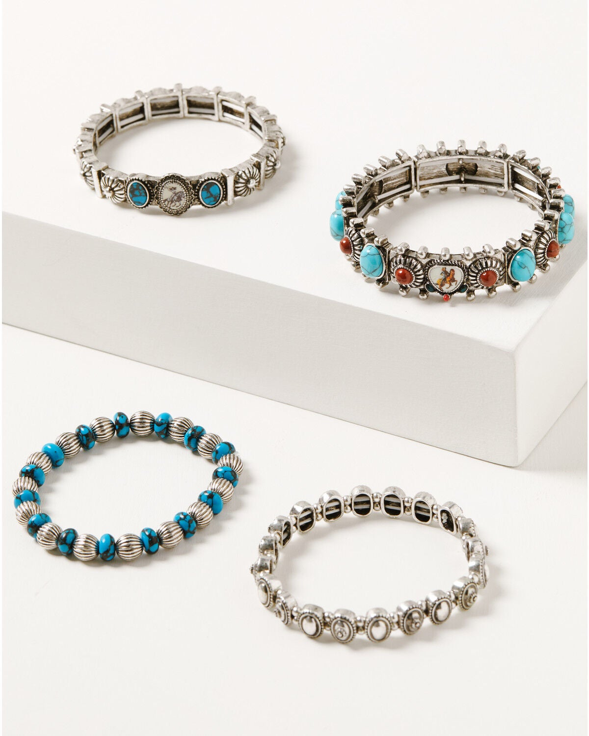 Image #1 - Shyanne Women's American Heritage Cowgirl Bracelet Set - 4 Piece, Silver, hi-res