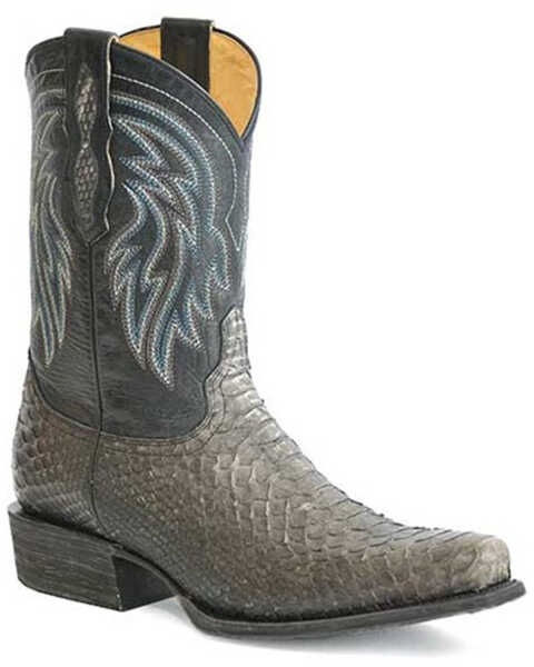 Roper Men's Peyton Exotic Python Western Boots - Snip Toe, Grey, hi-res