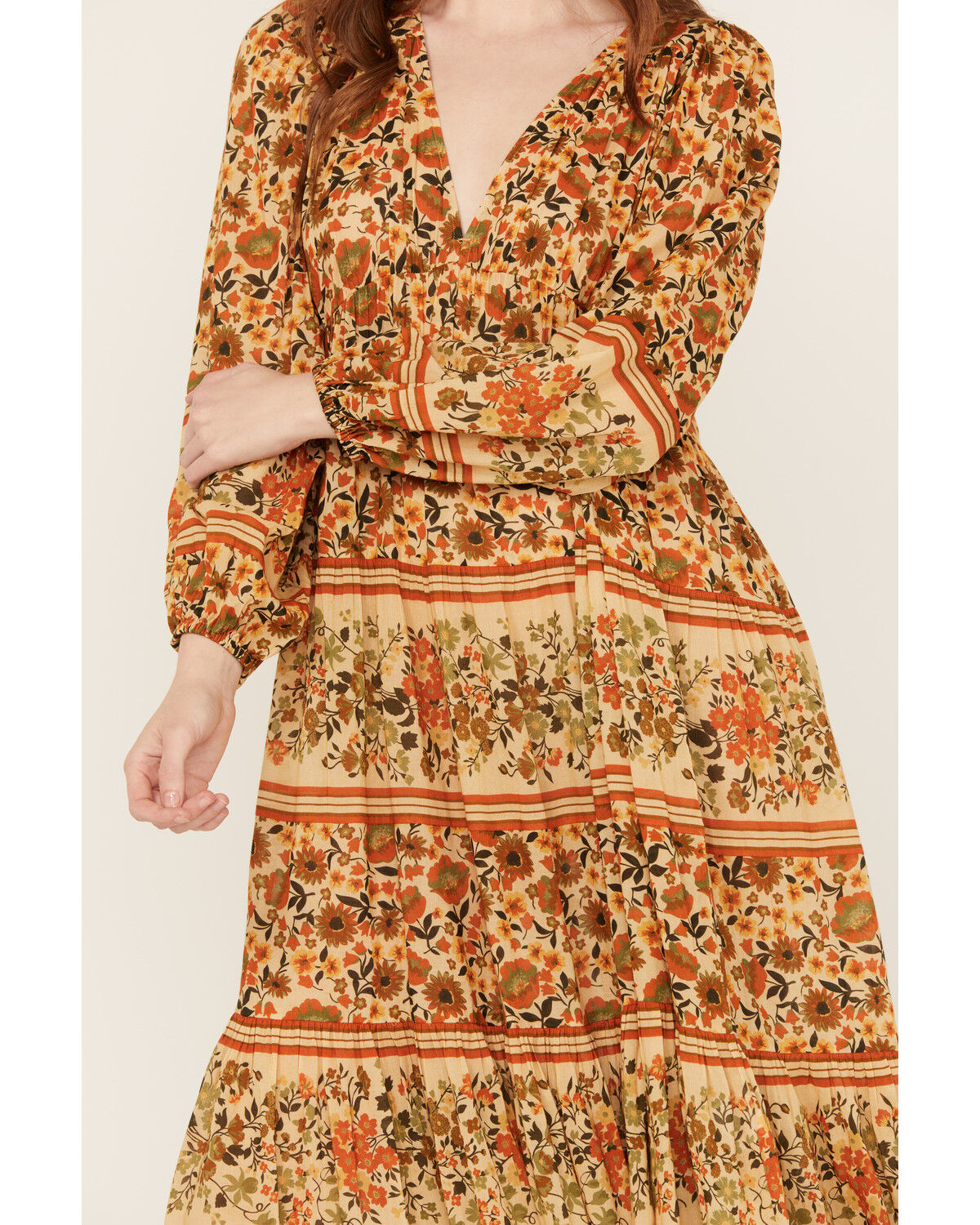 Image #3 - Spell Women's Impala Floral Midi Dress, Gold, hi-res