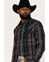 Image #2 - Gibson Men's Purple Hazed Plaid Snap Western Shirt, Purple, hi-res