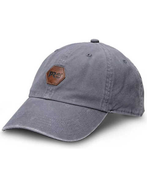 Image #1 - Timberland PRO Men's Faux Leather Logo Patch Ball Cap, Pewter, hi-res