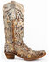 Corral Women's Taupe Inlay Western Boots - Snip Toe, Taupe, hi-res