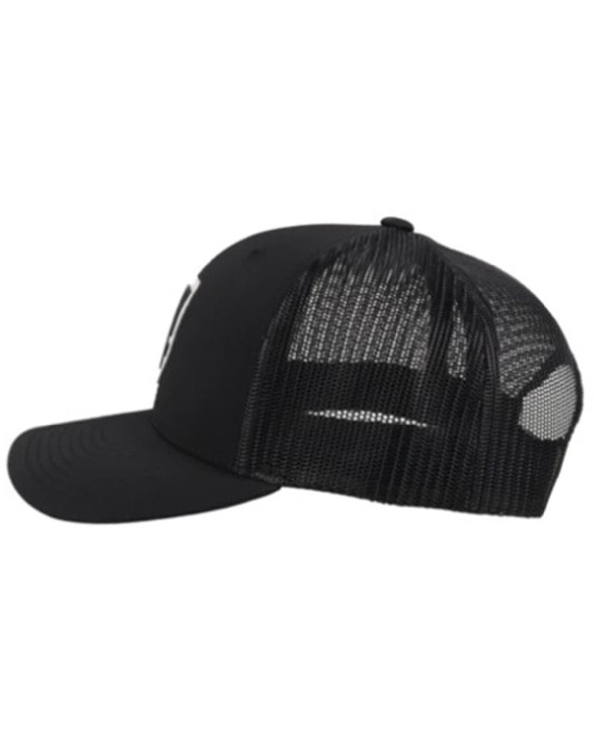 Image #4 - Hooey Men's Bronx Rubber Patch Trucker Cap, Black, hi-res