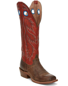 Tony Lama Men's Colburn Western Boots - Wide Square toe, Red, hi-res