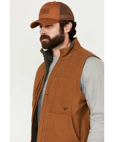 Image #2 - Hawx Men's Browder Weathered Duck Work Vest , Rust Copper, hi-res