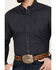 Cinch Men's Diamond Print Long Sleeve Button Down Western Shirt, Navy, hi-res