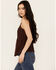 Image #2 - Idyllwind Women's Spruce Criss Cross Front Embellished Tank, Dark Brown, hi-res