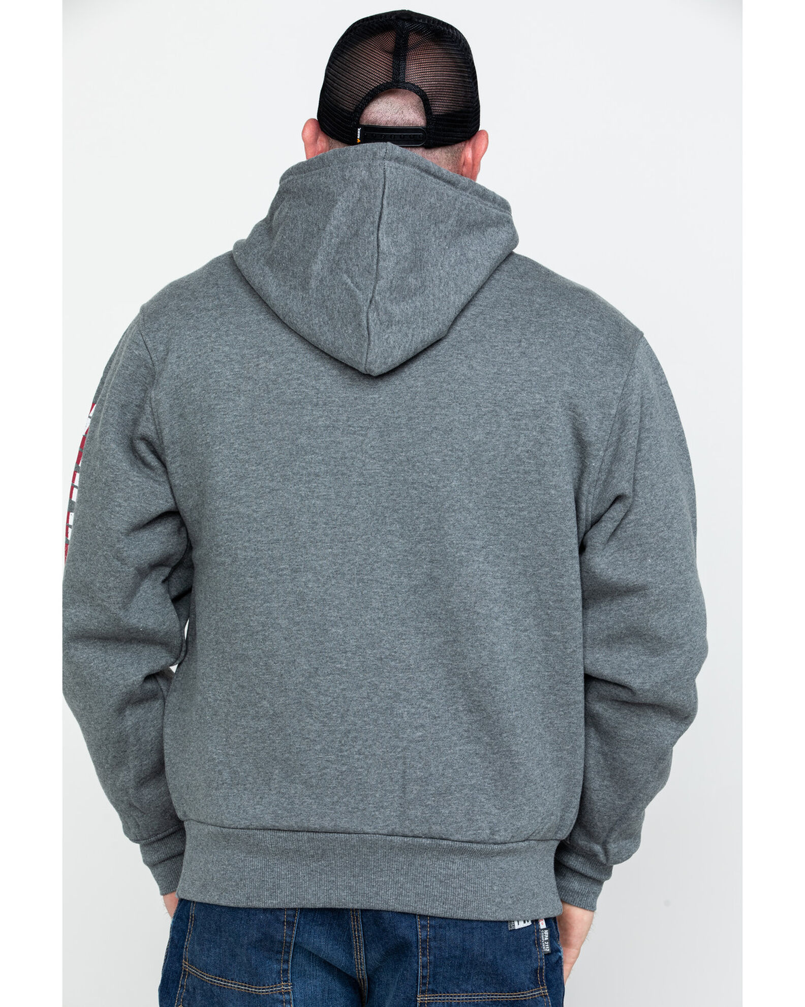 Wolverine Men s FR Logo Sleeve Zip Up Work Hoodie