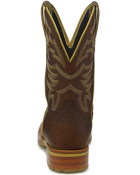 Image #3 - Justin Men's Marshal Whiskey Western Work Boots - Square Toe, Cognac, hi-res