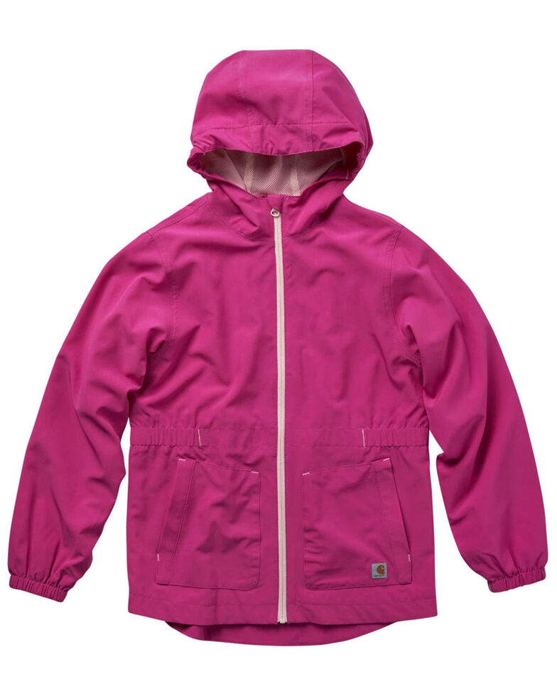 Carhartt Girls' Rugged Flex Ripstop Fuchsia Jacket, Dark Pink, hi-res