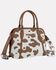 Image #1 - Wrangler Women's Cow Print Satchel Crossbody Bag, Brown, hi-res
