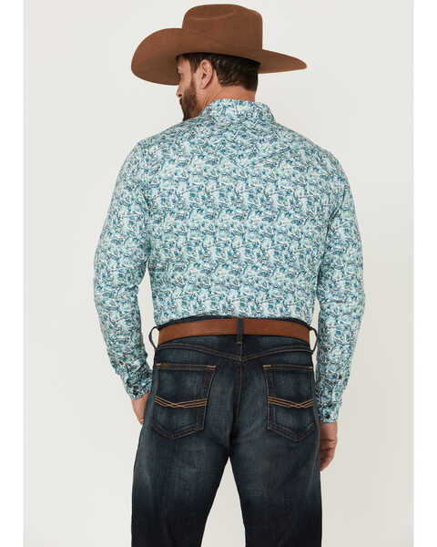Cody James Men's Rushmore Paisley Print Long Sleeve Snap Western Shirt - Big & Tall , Blue, hi-res