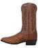 Image #3 - Dan Post Men's Tempe Full Quill Ostrich Western Boots -  Medium Toe, Saddle Tan, hi-res