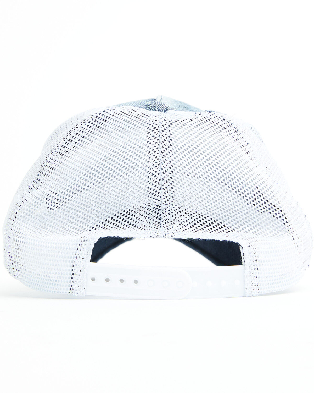 Image #3 - Modelo Women's Logo Distressed Denim Ball Cap, Navy, hi-res