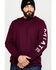 Image #2 - Ariat Men's FR Roughneck Skull Logo Crew Long Sleeve Work T-Shirt, Red, hi-res