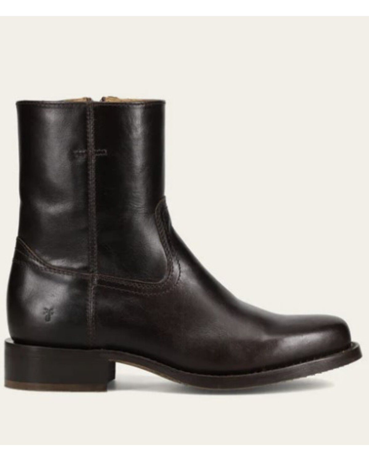 Image #2 - Frye Men's Campus Inside Zip Ankle Boots - Round Toe, Dark Brown, hi-res