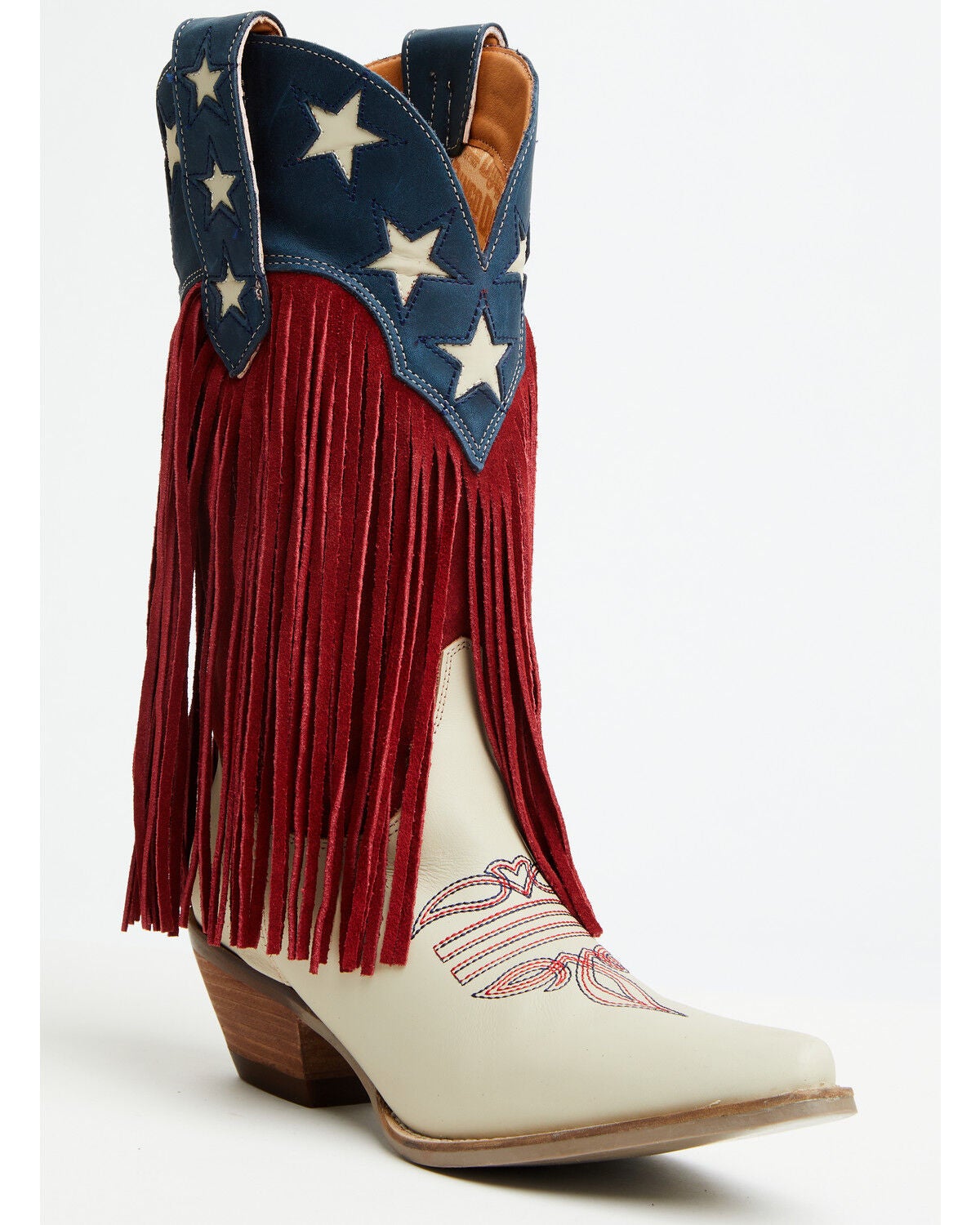 Image #1 - Dingo Women's Wild N' Free Fringe Western Boots - Snip Toe, Multi, hi-res
