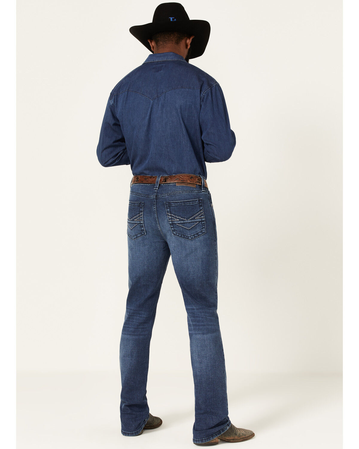 Image #3 - Cody James Men's Howdy Medium Dark Wash Stretch Slim Straight Jeans, Dark Medium Wash, hi-res