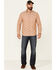 Pendleton Men's All-Over Dobby Chambray Long Sleeve Button Down Western Shirt , Tan, hi-res