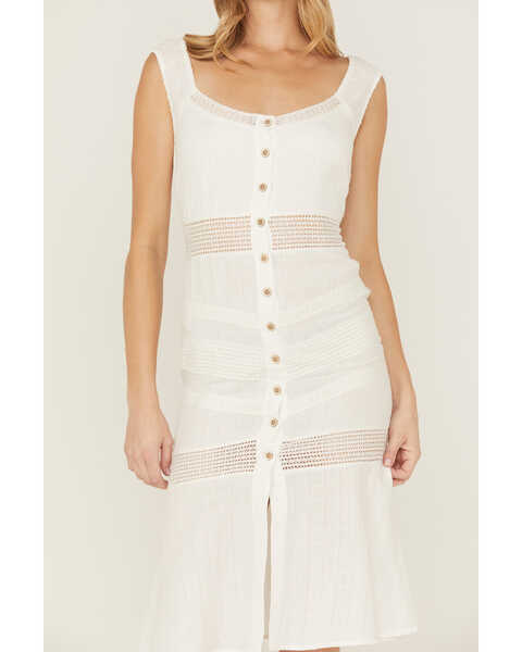 Idyllwind Women's Utopia Gauze Midi Dress, White, hi-res