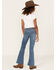 Image #3 - Rock & Roll Denim Little Girls' Medium Wash Arrow Pocket Trouser Flare Jeans, Medium Wash, hi-res