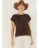 Image #1 - Cleo + Wolf Women's Texas Map Rolled Sleeve Graphic Tee, , hi-res