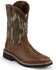 Image #1 - Justin Men's Trekker Bottom Lands Waterproof Western Work Boots - Soft Toe, Brown, hi-res