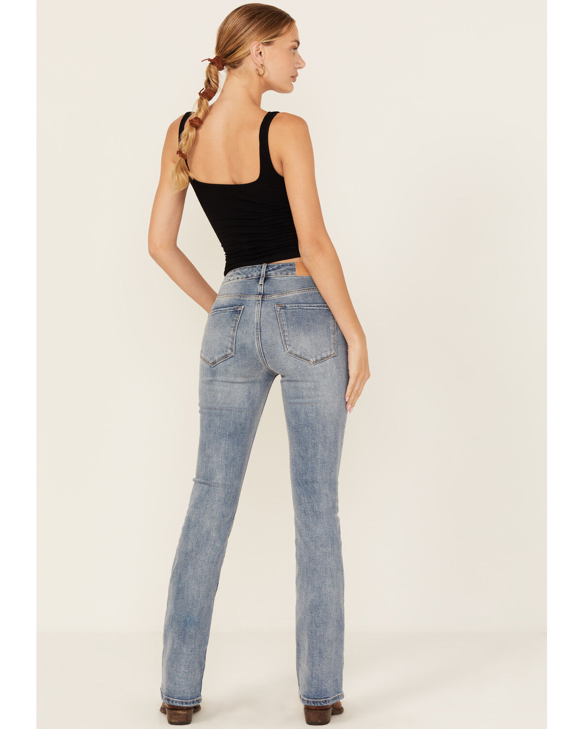Image #3 - Dear John Women's Jaxtyn Medium Wash Mid Rise Bootcut Stretch Denim Jeans, Medium Wash, hi-res