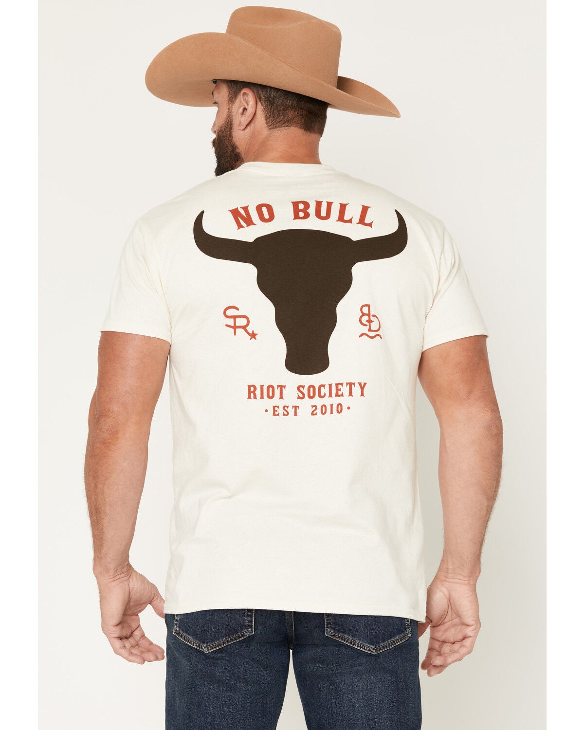 Image #1 - Riot Society Men's No Bull Short Sleeve Graphic T-Shirt, Natural, hi-res