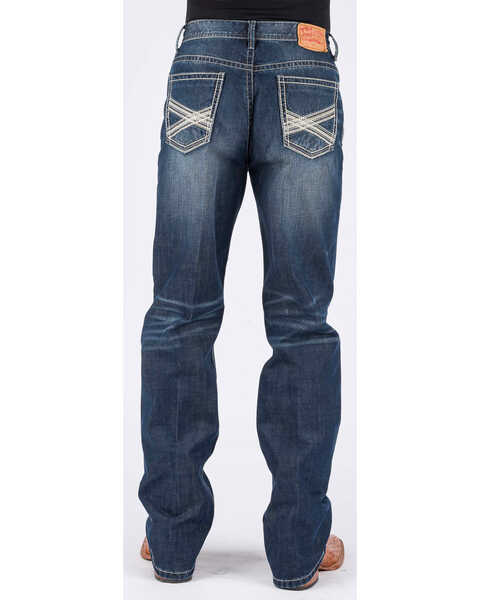 Stetson Men's 1520 Standard Fit Straight Jeans , Blue, hi-res