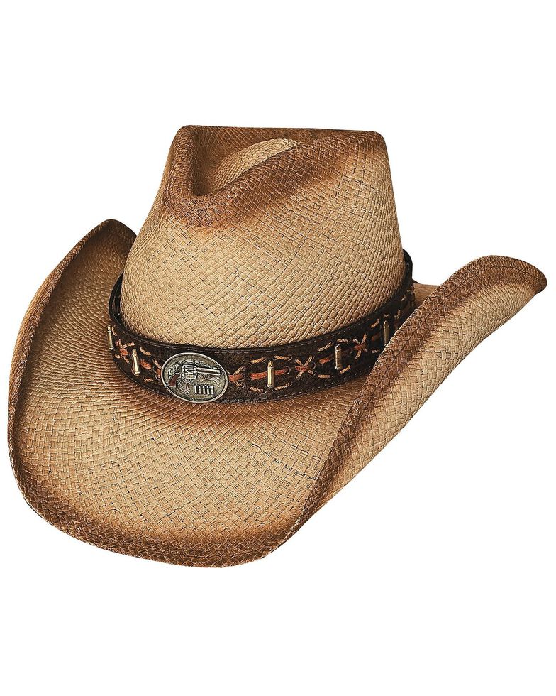 Bullhide Left Handed Gun Panama Straw Cowboy Hat Sheplers
