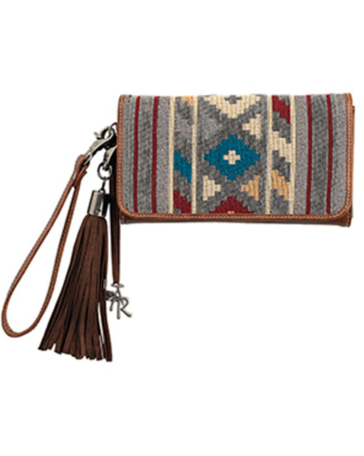 Image #1 - Angel Ranch Women's Southwestern Print Wallet, Brown, hi-res