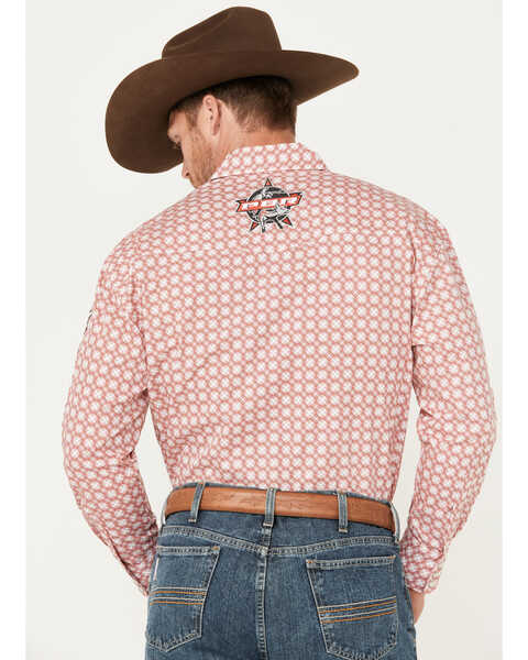 Image #4 - Wrangler Men's Logo Geo Print Long Sleeve Snap Western Shirt, , hi-res
