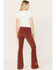 Image #3 - Driftwood Women's Rose High Rise Falling Sunflower Flare Jeans, Rust Copper, hi-res