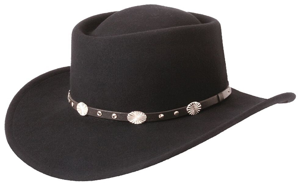 Silverado Gambler Wool Felt Hat, Black, hi-res