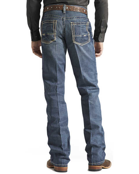 Ariat Men's M4 Gulch Medium Wash Low Rise Relaxed Bootcut Jeans - Tall, Med Wash, hi-res