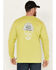 Image #4 - Ariat Men's FR Roughneck Skull Logo Long Sleeve Work Shirt, Bright Green, hi-res