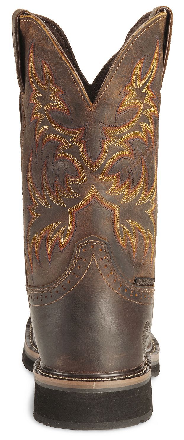 justin square toe waterproof boots