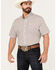 Cinch Men's Medallion Print Short Sleeve Button Down Western Shirt, White, hi-res