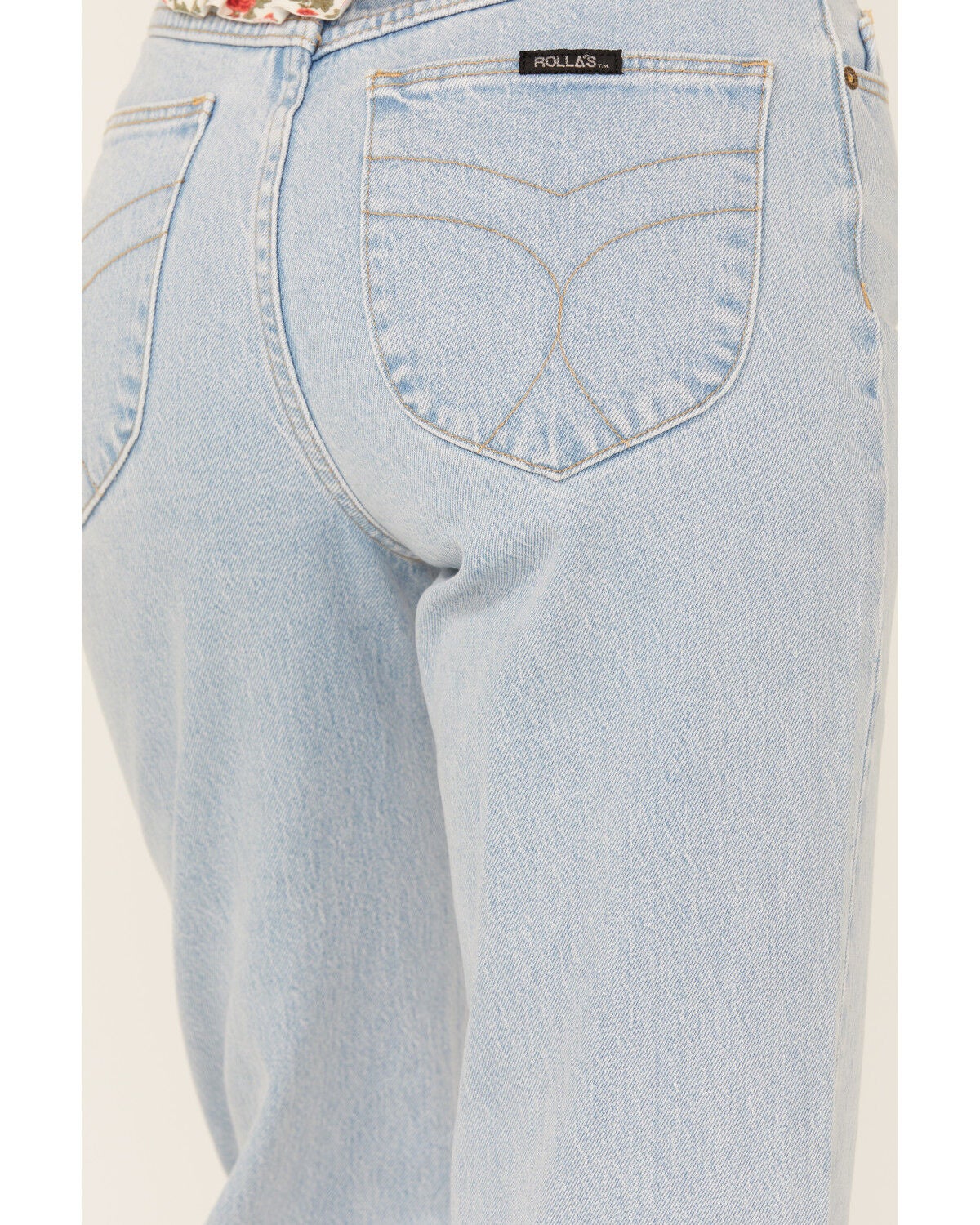 Image #4 - Rolla's Women's Boot Barn Exclusive Nina Light Wash High Rise Eastcoast Flare Stretch Denim Jeans, Light Wash, hi-res