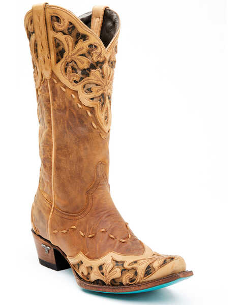 Image #1 - Lane Women's Lilly Western Boots - Snip Toe, Leopard, hi-res