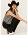 Image #1 - Veveret Women's Rhinestone Button-Down Denim Vest, Black, hi-res