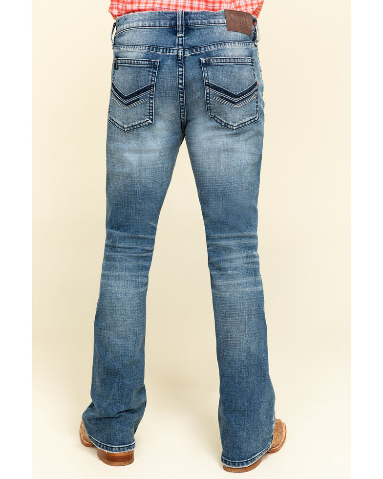 Cody James Core Men's Longhorn Stretch Medium Wash Slim Bootcut Jeans , Blue, hi-res